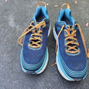 Hoka One One Blue and Orange Sneakers